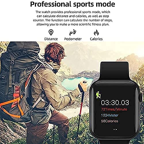 T500 New Bluetooth Smart watch Touch Screen with Heart Rate Activity Tracker Waterproof Body- BLACK