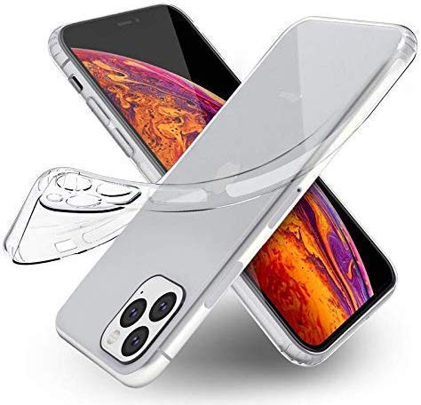 YOFO Back Cover for iPhone 11Pro (5.8) (Transparent) with Dust Plug & Camera Protection