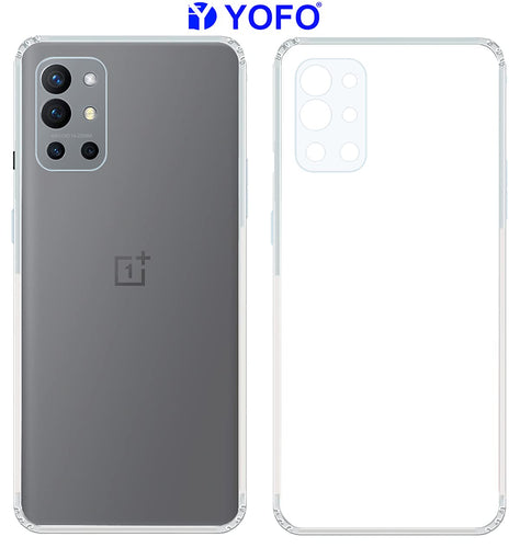 YOFO Back Cover for OnePlus 9R (Flexible|Silicone|Transparent|Camera Protection|DustPlug)