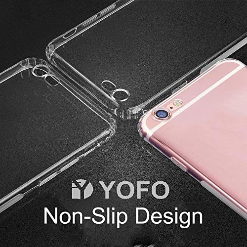 YOFO Back Cover for iPhone 6 (Transparent) with Dust Plug & Camera Protection
