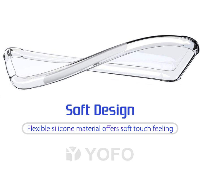 YOFO Silicon Transparent Back Cover for Samsung F62 / M62 - Camera Protection with Anti Dust Plug