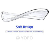 YOFO Back Cover for Apple iPhone 11(6.1inch) Silicone (Transparent) - Camera Protection with Anti Dust Plug