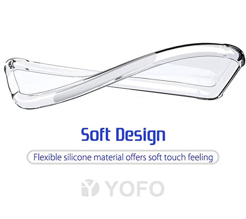 YOFO Back Cover for Infinix Hot 10 Play/Hot 11 Play (Flexible|Silicone|Transparent|Dust Plug|Camera Protection)