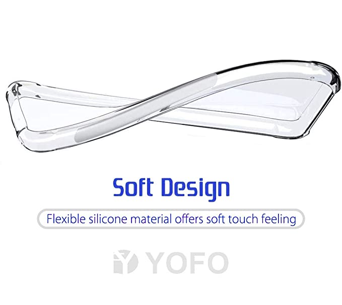 YOFO Back Cover for Vivo Y1s (Flexible|Silicone|Transparent|Dust Plug|Camera Protection)