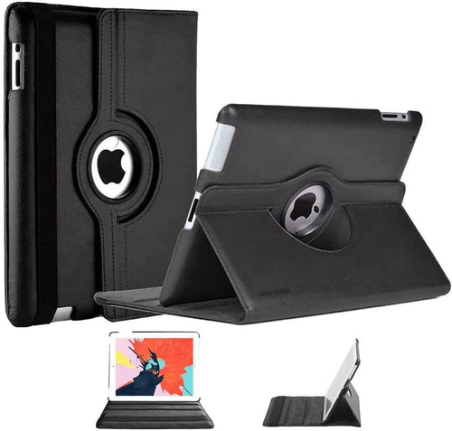 YOFO iPad Pro (10.5-inch) /iPad Air 3 2019 Case, 360 Degree Rotating Stand Folio Case PU Leather Rotating Stand Cover (Black)