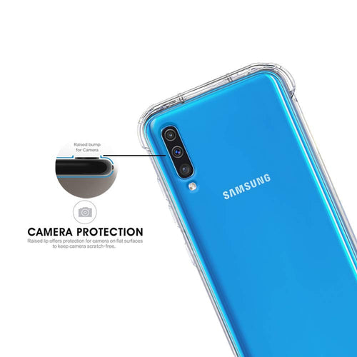YOFO Flexible Back Cover for Samsung Galaxy A50 / A30s (Transparent) Shockproof All Side Protection Case