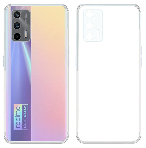 YOFO Back Cover for Realme X7 Max/Realme GT (5G) (Flexible|Silicone|Transparent|Camera Protection|DustPlug)