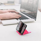 YOFO Table Mobile Stand Triangle Shape Mobile Holder - Anti Slip, Safe, Multi Angle Table & Mobile Mount-Assorted Colour