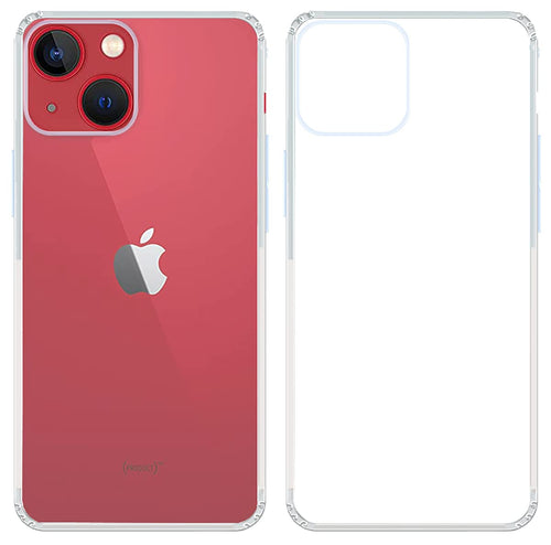 YOFO Back Cover for Apple iPhone 13 (6.1) (Flexible|Silicone|Transparent|Camera Protection|DustPlug)