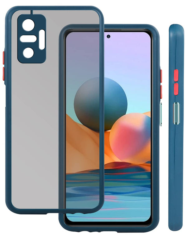 YOFO Matte Finish Smoke Back Cover With Camera Lens Protection for Mi Redmi Note 10 (4G)