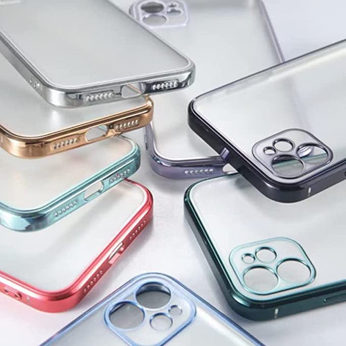 YOFO Ultra Thin Fashion Soft Silicon Electroplated Transparent Laser Plating Luxury Cover Case For Apple iPhone 12 Pro(6.1)