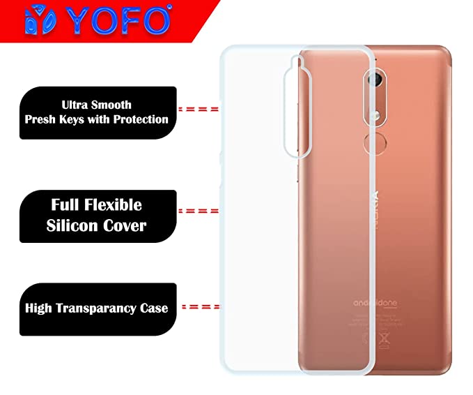 YOFO Back Cover for Nokia 5.1 (Flexible|Silicone|Transparent|Camera Protection)