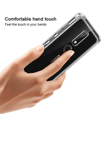 YOFO Ultra Thin Bumper Corners with Air Cushion Technology Back Cover for Nokia 6.1 Plus 2018