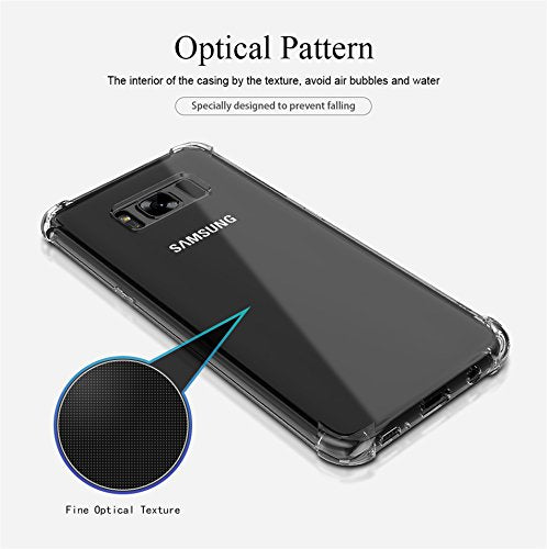 YOFO Shockproof HD Transparent Back Cover for Samsung Galaxy S8 (Transparent)