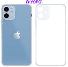 YOFO Back Cover for Apple iPhone 12 (6.1) (Flexible|Silicone|Transparent|Camera Protection|DustPlug)