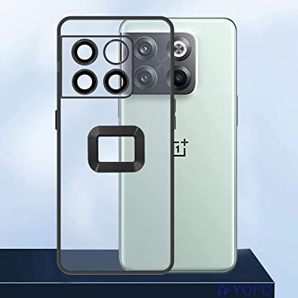 YOFO Electroplated Logo View Back Cover for OnePlus 10T (Transparent|Chrome|TPU+Polycarbonate)
