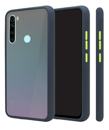 YOFO Matte Finish Smoke Back Cover for Mi Redmi Note 8 -Blue