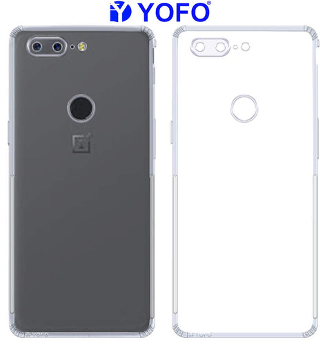 YOFO Silicon Transparent Back Cover for OnePlus 5T - Camera Protection with Anti Dust Plug