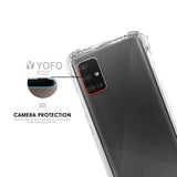 YOFO Silicon Shockproof Soft Transparent Back Cover for Samsung A71 - (Transparent) Full Protection Case