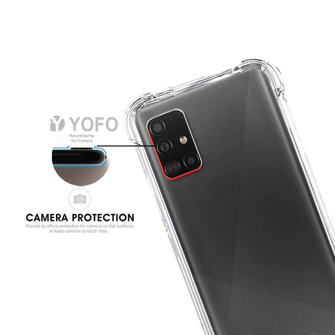 YOFO Silicon Shockproof Soft Transparent Back Cover for Samsung