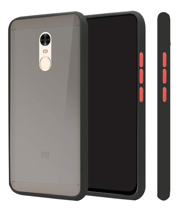 YOFO Matte Finish Smoke Back Cover with Full Camera Lens Protection for Mi Redmi Note 5