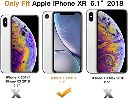 YOFO Back Cover for iPhone XR (Transparent) with Dust Plug & Camera Protection