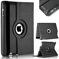 YOFO iPad 2 / 3 / 4 Case, 360 Degree Rotating Stand Folio Case PU Leather Rotating Stand Cover (Black)