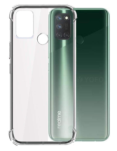 YOFO Rubber Shockproof Soft Transparent Back Cover for Realme 7i / C17 - All Sides Protection Case
