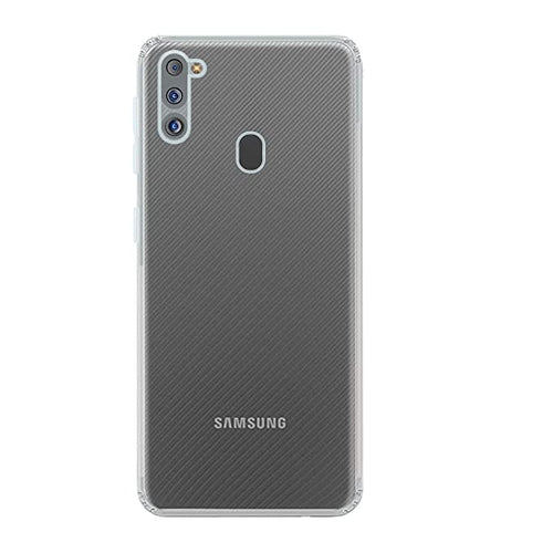 YOFO Back Cover for Samsung Galaxy M21 (2021 Edition) (Flexible|Silicone|Transparent|Dust Plug|Camera Protection)…