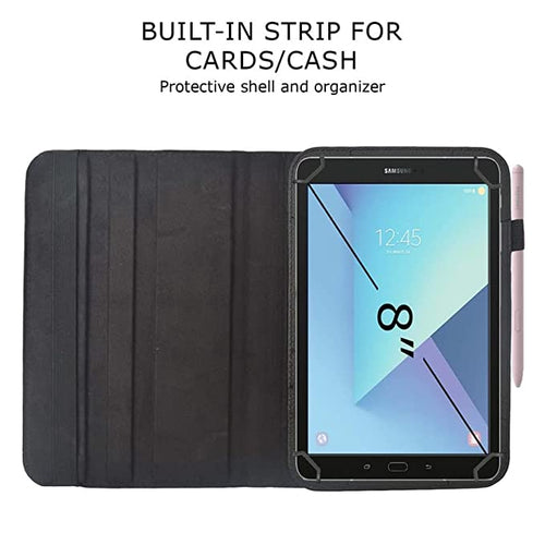 YOFO 360° Degree Rotating Flip Cover with Stand PU Leather Diary Folio Case For Samsung Galaxy Tab A 8.0 T350 /T355 8 Inch Tablet - Black