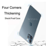 YOFO Back Cover for iPhone 12 , 12Pro (6.1) (Transparent) with Dust Plug & Camera Protection