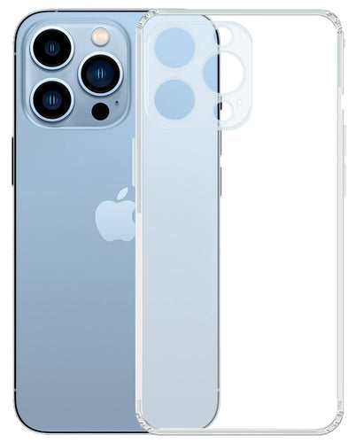 YOFO Back Cover for Apple iPhone 13 Pro Max (6.7) (Flexible|Silicone|Transparent|Camera Protection|DustPlug)