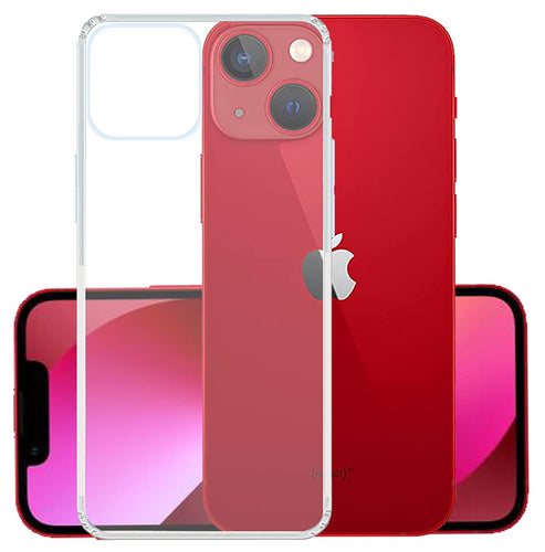 YOFO Back Cover for Apple iPhone 13 (6.1) (Flexible|Silicone|Transparent|Camera Protection|DustPlug)