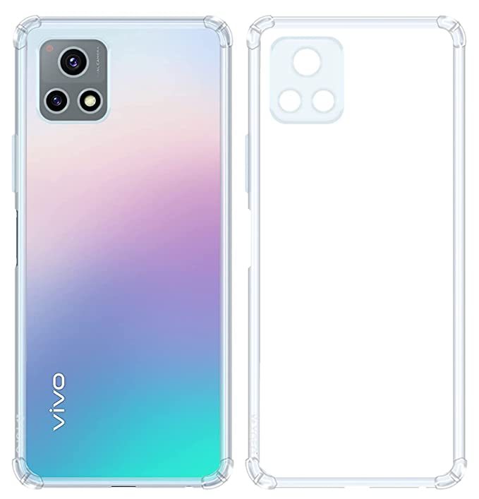 YOFO Back Cover for Vivo Y72 (5G) (Flexible|Silicone|Transparent|Shockproof|Camera Protection)