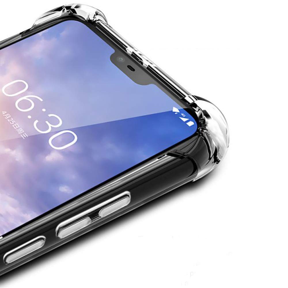 YOFO Ultra Thin Bumper Corners with Air Cushion Technology Back Cover for Nokia Plus 2018