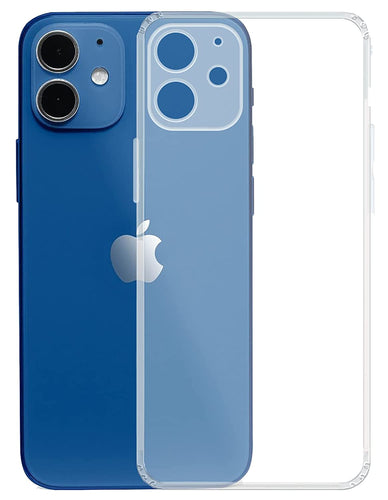 YOFO Back Cover for Apple iPhone 12 (6.1) (Flexible|Silicone|Transparent|Camera Protection|DustPlug)