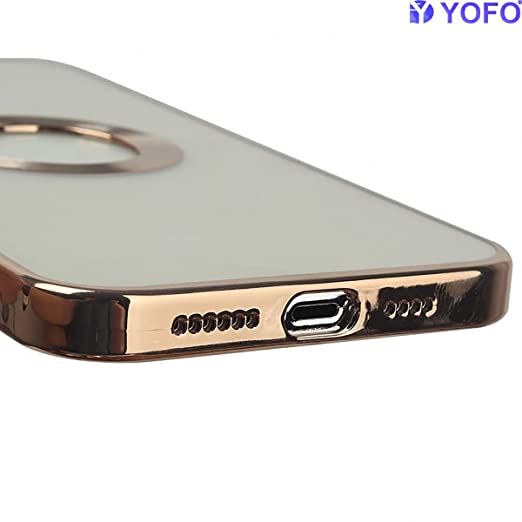 YOFO Electroplated Logo View Back Cover Case for Apple iPhone X / XS (Transparent|Chrome|TPU+Poly Carbonate) -Blue
