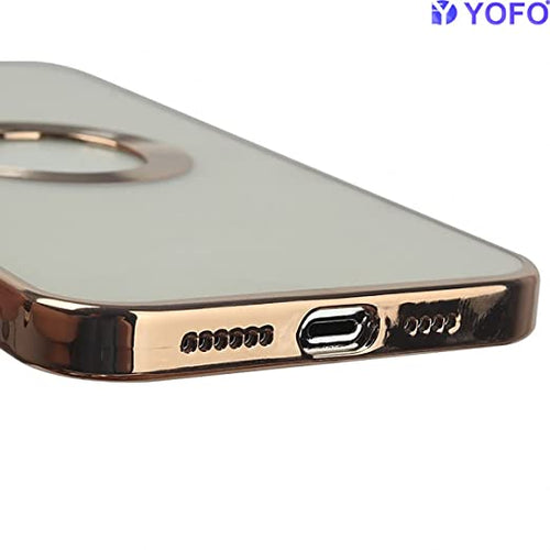 YOFO Electroplated Logo View Back Cover Case for Apple iPhone 11 Pro [5.8] (Transparent|Chrome|TPU+Poly Carbonate)- Gold
