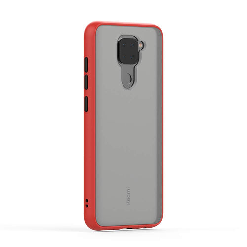 YOFO Matte Finish Smoke Back Cover for Mi Redmi Note 9-Red