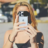 YOFO Shutter Design Shockproof Back Cover for iPhone 13 Pro Soft Durable Shutter Translucent Smoke Case Cover for iPhone 13 Pro Shutter