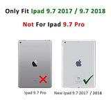 YOFO iPad 9.7 inch 2017/2018 Launch Case, 360 Degree Rotating Stand Folio Case PU Leather Rotating Stand Cover (Black)