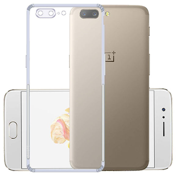 YOFO Silicon Transparent Back Cover for OnePlus 5 - Camera Protection with Anti Dust Plug