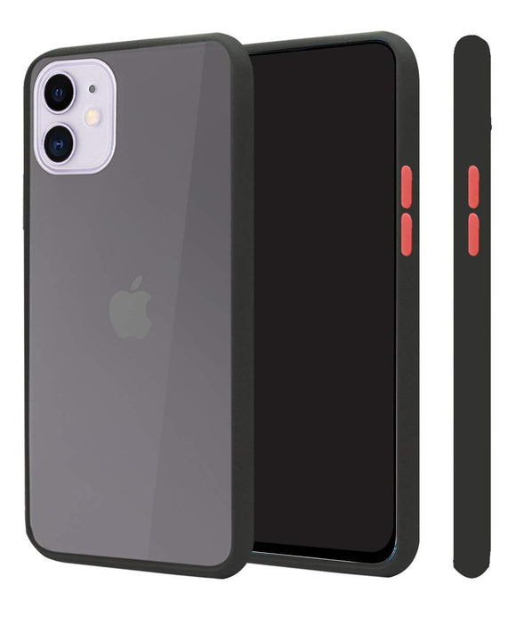 YOFO Matte Finish Smoke Back Cover for Apple iPhone 12 Mini (5.4)-Black