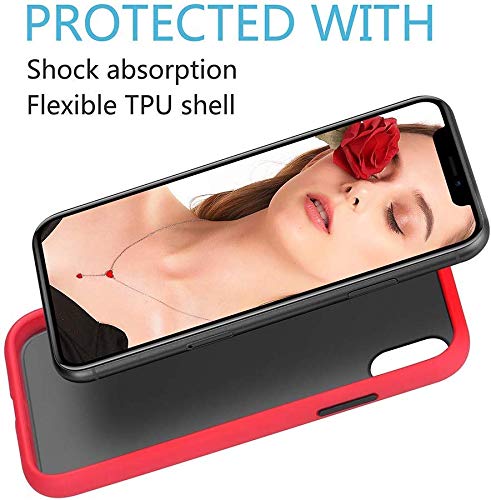YOFO Matte Finish Smoke Back Cover for Apple iPhone XR-Red