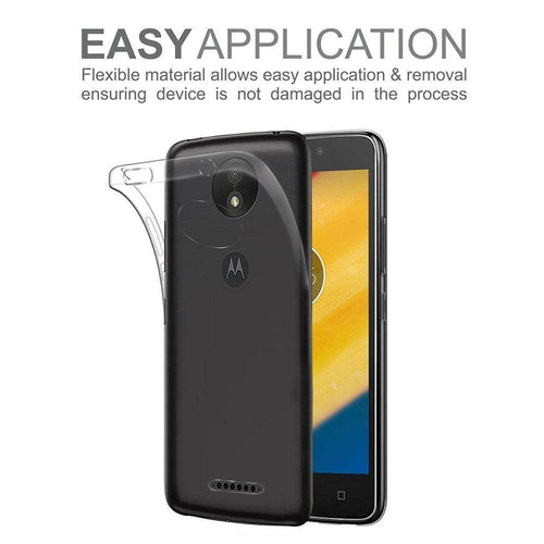 YOFO Back Cover for Moto C Plus Flexible|Silicone|Transparent