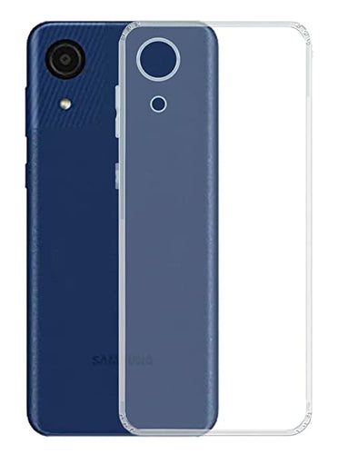 YOFO Back Cover for Samsung Galaxy A03 Core (Flexible|Silicone|Transparent|Dust Plug|Camera Protection)…