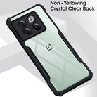 YOFO Shockproof Crystal Clear OnePlus 10T 5G Back Cover Case | 360 Degree Protection | Protective Design | Transparent Back Cover Case for OnePlus 10T 5G (Black Bumper)
