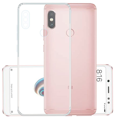 YOFO Back Cover for Mi Redmi Note 5 Pro (Flexible|Silicone|Transparent|Camera Protection|DustPlug)