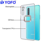 YOFO Electroplated Logo View Back Cover Case for OnePlus Nord (Transparent|Chrome|TPU+Poly Carbonate)- Silver
