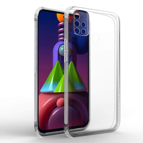 YOFO Back Cover for Samsung A51 (Transparent) with Dust Plug & Camera Protection